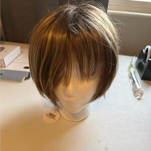 Elegant Light Brown Blonde Highlights Wig for Women Human hair